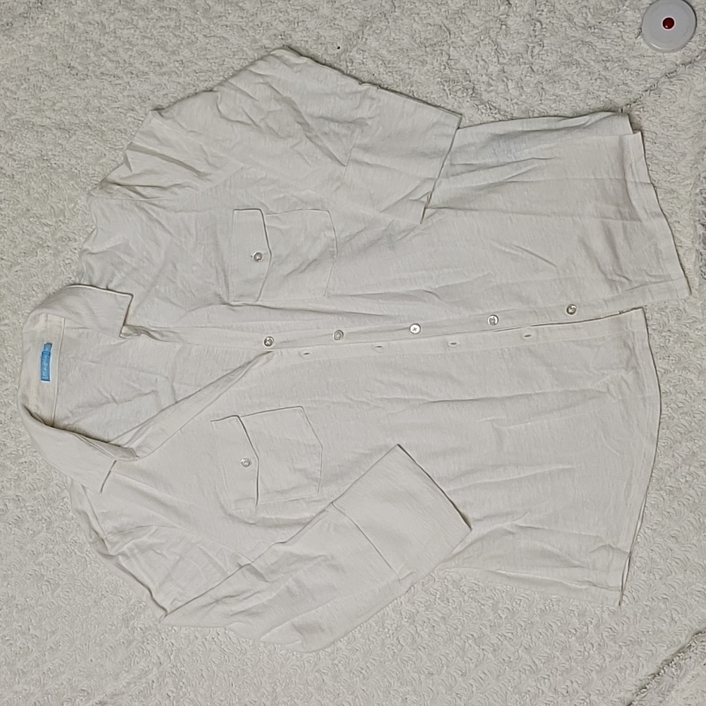 J McLaughlin Brynn Lyford Jersey Shirt size Medium in White